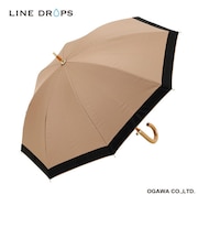 長傘 晴雨兼用 centelleo(センテリオ) バイカラー グログランリボン 手開き式 50cm UVカット率99.9％以上 遮光率100％ 遮熱効果 はっ水加工 MOC 57298