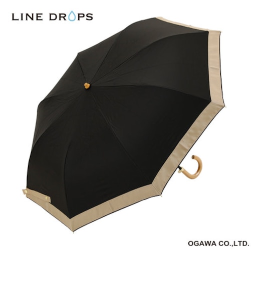 グログランリボンパラソル　晴雨兼用二段折りたたみ傘　50cm