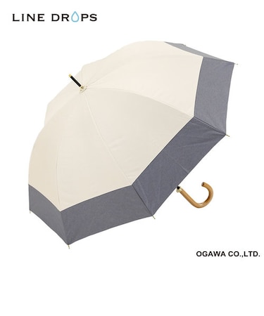 ダンガリーバイカラーパラソル　晴雨兼用長傘　50cm