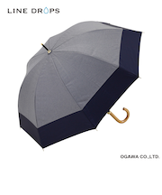 長傘 晴雨兼用 centelleo(センテリオ) ダンガリー バイカラー 手開き式 50cm  UVカット率99.9%以上 遮光率99.9%以上 遮熱効果 はっ水加工 D/NV 57347