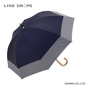 ダンガリーバイカラーパラソル　晴雨兼用長傘　50cm