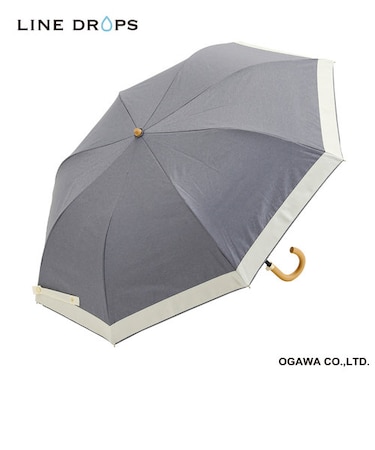 グログランリボンパラソル　晴雨兼用二段折りたたみ傘　50cm