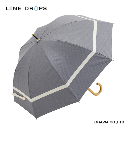 長傘 晴雨兼用 centelleo(センテリオ) マリン グログランテープ 手開き式 50cm UVカット率99.9%以上 遮光率100% 遮熱効果 はっ水加工 DUN(P3) 57361