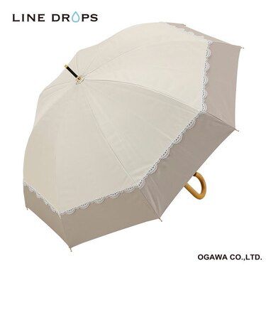 バイカラーパラソル　レース　晴雨兼用長傘　50cm