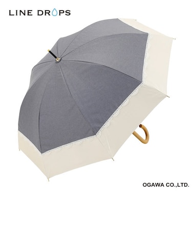 バイカラーパラソル　レース　晴雨兼用長傘　50cm