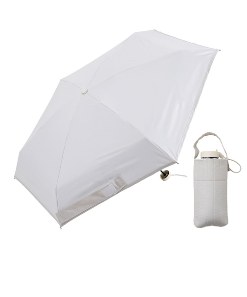 折りたたみ傘 晴雨兼用 LINEDROPS 50cm 手開き式 UVカット率99.9％以上 遮光率99.9％以上 遮熱効果 韓国 キルティング生地 レディース ベージュ 57470