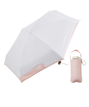 折りたたみ傘 晴雨兼用 LINEDROPS 50cm 手開き式 UVカット率99.9％以上 遮光率99.9％以上 遮熱効果 韓国 キルティング生地 レディース オレンジ 57471