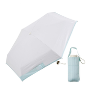 折りたたみ傘 晴雨兼用 LINEDROPS 50cm 手開き式 UVカット率99.9％以上 遮光率99.9％以上 遮熱効果 韓国 キルティング生地 レディース ミント 57473