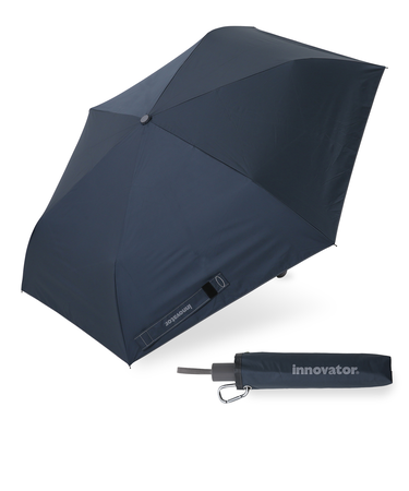 折りたたみ傘 晴雨兼用 innovator 55cm 自動開閉 安全飛び出し防止機能付き UVカット率99.9％以上 遮光率99.9％以上 遮熱効果 はっ水加工 ワンタッチ ネイビー 18755