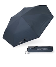 折りたたみ傘 晴雨兼用 innovator 60cm 手開き式 UVカット率100% 遮光率100% 遮熱効果 はっ水加工 スリム カラビナ付き 軽量 ネイビー 18764