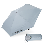 折りたたみ傘 晴雨兼用 innovator 53cm 手開き式 UVカット率100％ 遮光率100％ 遮熱効果 はっ水加工 コンパクト カラビナ付き バックルパーツ付き ペールブルー 18769