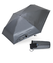 折りたたみ傘 晴雨兼用 innovator 53cm 手開き式 UVカット率100％ 遮光率100％ 遮熱効果 はっ水加工 コンパクト カラビナ付き バックルパーツ付き シルバー 18773