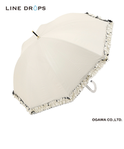 長傘 晴雨兼用 centelleo(センテリオ) フリルパラソル 手開き式 50cm UVカット率99.9％以上 遮光率99.9％以上 遮熱効果 はっ水加工 OW 57327