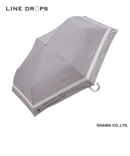 折りたたみ傘 晴雨兼用 LINEDROPS 手開き式 50cm バイカラー グログランテープ UVカット率99%以上 遮光率99%以上  遮熱効果 はっ水加工 57474 57475 57476 57477
