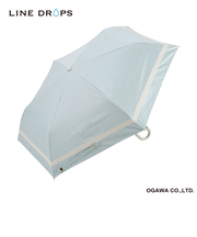 折りたたみ傘 晴雨兼用 LINEDROPS 手開き式 50cm バイカラー グログランテープ UVカット率99%以上 遮光率99%以上  遮熱効果 はっ水加工 57474 57475 57476 57477