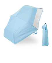キッズ日傘 折りたたみ傘 晴雨兼用 LINEDROPS 55cm 手開き式 UVカット率＆遮光率99.9％以上 遮熱効果 はっ水加工 尖っていないT型露先 反射テープ 透明窓つき 6本骨 トート型収納バッグ 通学 54783 54784 54785 54786 54787