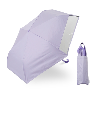 キッズ日傘 折りたたみ傘 晴雨兼用 LINEDROPS 55cm 手開き式 UVカット率＆遮光率99.9％以上 遮熱効果 はっ水加工 尖っていないT型露先 反射テープ 透明窓つき 6本骨 トート型収納バッグ 通学 54783 54784 54785 54786 54787