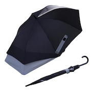 長傘 LINEDROPS 65cm ジャンプ式 メンズ 後ろが伸びる傘 荷物が濡れにくい 尖っていないT型露先 透明窓つき 超はっ水 53657 53658 53659