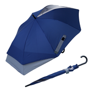 長傘 LINEDROPS 65cm ジャンプ式 メンズ 後ろが伸びる傘 荷物が濡れにくい 尖っていないT型露先 透明窓つき 超はっ水 53657 53658 53659