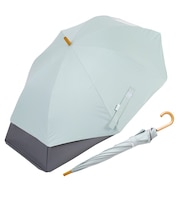 キッズ日傘 長傘 晴雨兼用 LINEDROPS 53cm 手開き式 UVカット率&遮光率99.9％ 遮熱効果 はっ水加工 尖っていないT型露先 反射テープ 透明窓つき 8本骨 通学 後ろが伸びる傘 合板手元 ニュアンスカラー 60423 60424 60425 60426