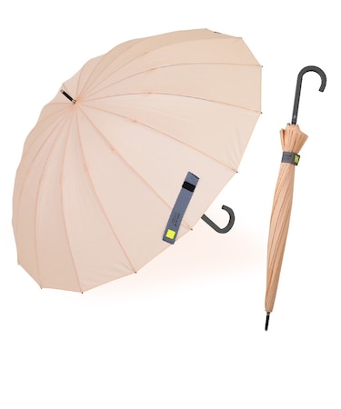 長傘 雨傘 -0& ゼロアンド 60cm 手開き式 超はっ水 軽量 16本骨 シンプル レディース メンズ ユニセックス 52408 52409 52410 52411 52412 52413