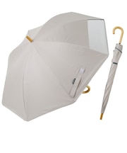 キッズ日傘 長傘 晴雨兼用 LINEDROPS 55cm ジャンプ式 UVカット率＆遮光率99.9％以上 遮熱効果 はっ水加工 尖っていないT型露先 反射テープ 透明窓つき 8本骨 通学 合板手元 ニュアンスカラー ネームタグ 54789 54790 54791 54792