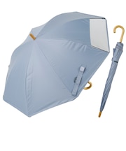 キッズ日傘 長傘 晴雨兼用 LINEDROPS 55cm ジャンプ式 UVカット率＆遮光率99.9％以上 遮熱効果 はっ水加工 尖っていないT型露先 反射テープ 透明窓つき 8本骨 通学 合板手元 ニュアンスカラー ネームタグ 54789 54790 54791 54792