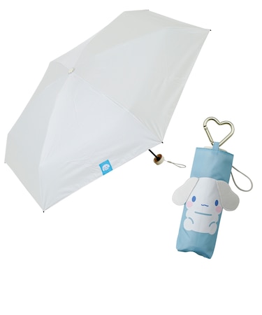 折りたたみ傘 晴雨兼用 日傘 サンリオ 50cm 手開き式 UVカット率100％ 遮光率99.99％以上  遮熱 はっ水 安全カバー カラビナつき コンパクト 56257 56258 56259