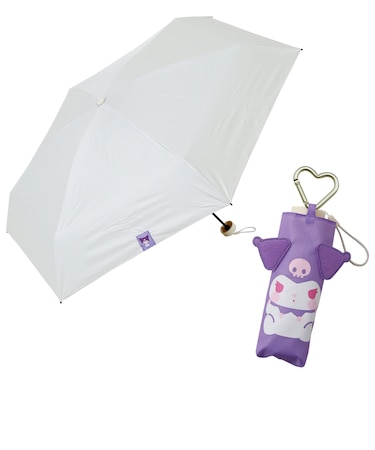 折りたたみ傘 晴雨兼用 日傘 サンリオ 50cm 手開き式 UVカット率100% 遮光率99.99%以上 遮熱 はっ水 安全カバー カラビナつき コンパクト 56257 56258 56259