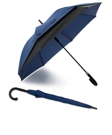 長傘 雨傘 メンズ 後ろが伸びる 荷物が濡れにくい トランスフォーム傘 ジャンプ式 耐風 超はっ水 65cm 8本骨 彗(SUI) LINEDROPS 53272 53273 53369