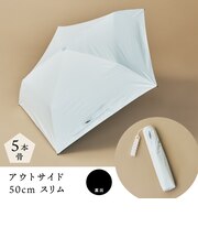 折りたたみ傘 レディース 日傘 晴雨兼用 白の頂 OUTSIDE 50cm 手開き式 UVカット率&遮光率100% 遮熱効果 はっ水 超軽量 スリム ホワイト シンプル おしゃれ 5本骨 89116