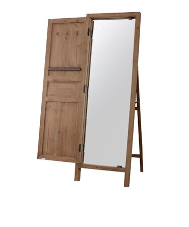 ヴィンテージドア風スタンドミラー