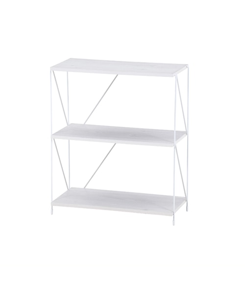 No40 まぁ三角屋根、植物棚幅 ワイド white仕上げ3段 工具不要】ワイヤーラック3段(幅40cm)｜ビーカンパニーの通販｜&mall