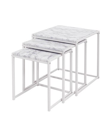 大理石調ネストテーブルセット