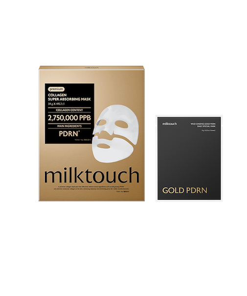 Milktouch　コラーゲンスーパーアブソーピングマスク　4枚入り(おまけ付）
