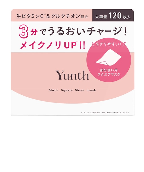 Yunthマルチスクエアシートマスク〈 部 分 用 シ ー ト マ ス ク 〉 120 枚 入 302mL