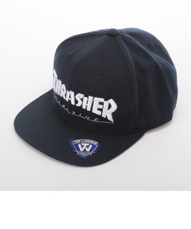 【当商品送料無料】スナップバック スラッシャー THRASHER キャップ 帽子 ライム ネイビー 定番 ホワイト 白 ブラック 黒