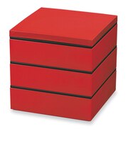 【当商品送料無料】重箱 仕切り 通販 シンプル 3段 お重 18cm ランチボックス ファミリーサイズ お重箱 おせち お花見 行楽 ピクニック