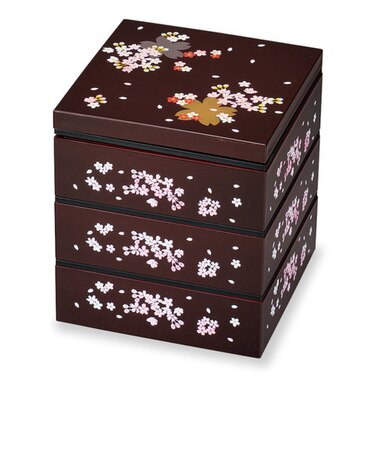 【当商品送料無料】重箱 三段 通販 桜 3段 お重 5寸 ランチボックス ファミリーサイズ お重箱 おせち お花見 行楽 ピクニック 和モダン