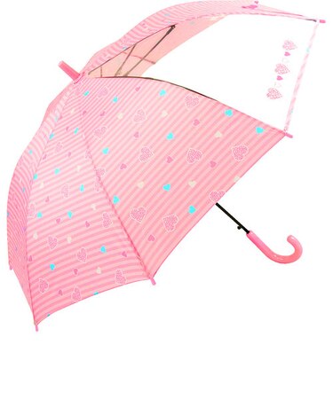 【当商品送料無料】ジャンプ傘 キッズ 55cm ATTAIN アテイン 通販 傘 子ども用 ジャンプ 傘 グラスファイバー骨 1コマ透明窓付き 丈夫