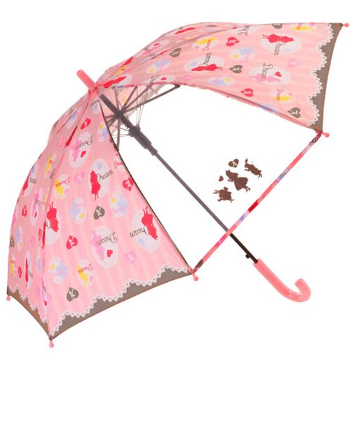 【当商品送料無料】ジャンプ傘 キッズ 50cm ATTAIN アテイン 通販 傘 子ども用 かさ ジャンプ 1コマ透明窓付き グラスファイバー 丈夫