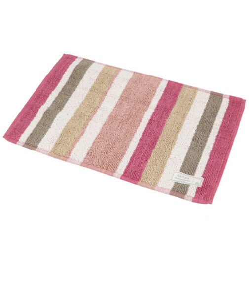 【当商品送料無料】バスマット かわいい 通販 おしゃれ カラフル シンプル ストライプ バイカラー 手織り仕様 綿 コットン100% Sally