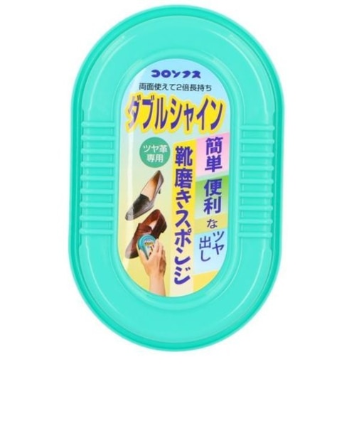 【当商品送料無料】靴磨きスポンジ 通販 COLUMBUS コロンブス ダブルシャイン 靴みがき ツヤ出し スポンジ 無色 カラーレス ツヤ革用 革靴
