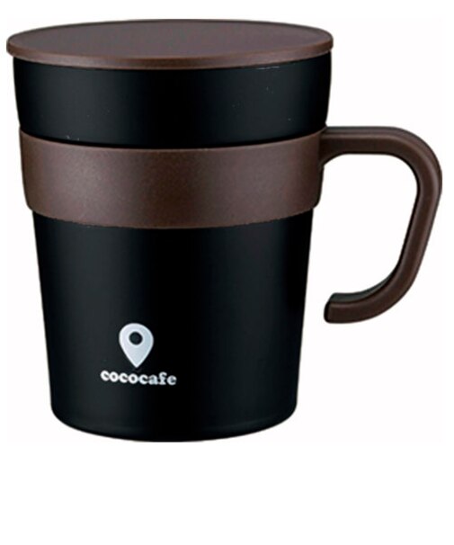 【当商品送料無料】cococafe ココカフェマグカップ 250mlおしゃれ お洒落 フタ付 取手付き 真空二重 保温 保冷 シンプル