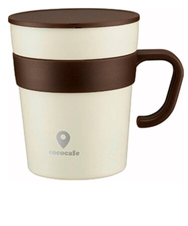 【当商品送料無料】cococafe ココカフェマグカップ 250mlおしゃれ お洒落 フタ付 取手付き 真空二重 保温 保冷 シンプル