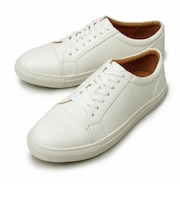 【当商品送料無料】スニーカー メンズ 白 通販 黒 ホワイト ブラック ローカット レースアップ シンプル フェイクレザー PUレザー カジュアル