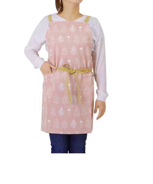 【当商品送料無料】エプロン habituel アビチュエル 通販 レディース おしゃれ かわいい コットン 綿100% 前結び 保育士 幼稚園 家事