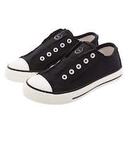 【当商品送料無料】スリッポン レディース スニーカー シューズ 紐なし おしゃれ かわいい 靴 シンプル フラット ローカット キャンバス