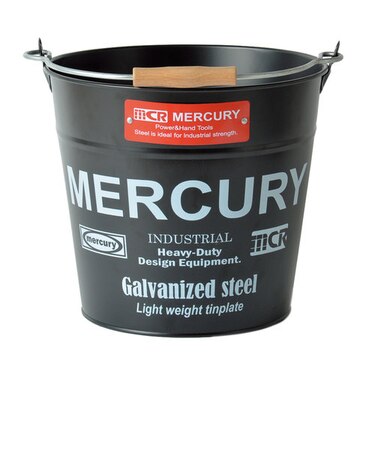 【当商品送料無料】マーキュリー バケツ 通販 おしゃれ ブリキ ガーデニング レギュラー シンプル MERCURY 男前 ゴミ箱 ダストボックス