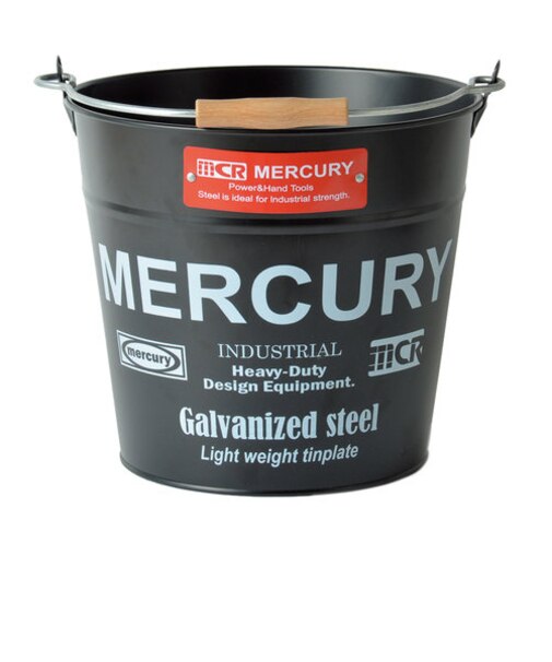 【当商品送料無料】マーキュリー バケツ 通販 おしゃれ ブリキ ガーデニング レギュラー シンプル MERCURY 男前 ゴミ箱 ダストボックス
